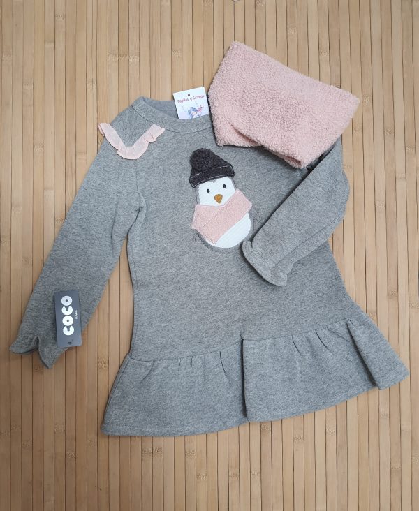 Vestido Pingüino gris Coco Aqua